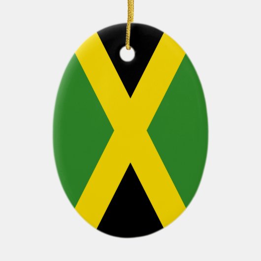 Vlag van Jamaica Keramisch Ornament (Voorkant)