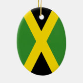 Vlag van Jamaica Keramisch Ornament (Achterkant)