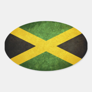 Vlag van Jamaica Ovale Sticker