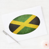 Vlag van Jamaica Ovale Sticker (Envelop)