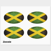 Vlag van Jamaica Ovale Sticker (Vel)