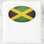 Vlag van Jamaica Ovale Sticker (Tas)