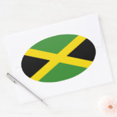 Vlag van Jamaica Ovale Sticker (Envelop)