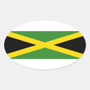 Vlag van Jamaica Ovale Sticker