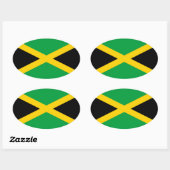 Vlag van Jamaica Ovale Sticker (Vel)