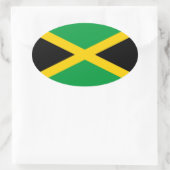 Vlag van Jamaica Ovale Sticker (Tas)