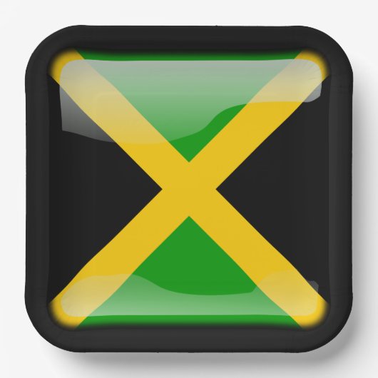 Vlag_van_Jamaica Papieren Bordje (Voorkant)