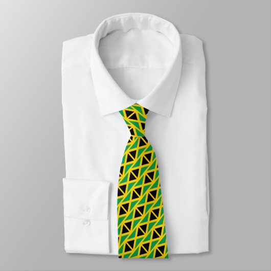 Vlag van Jamaica Pattern Stropdas (Gebonden)
