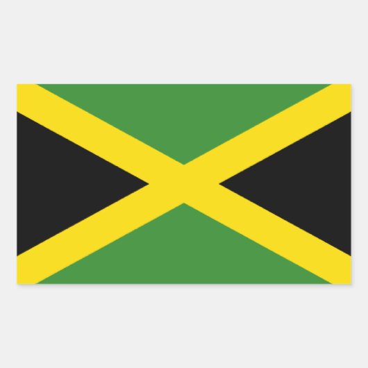 Vlag van Jamaica Rechthoekige Sticker (Voorkant)