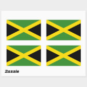 Vlag van Jamaica Rechthoekige Sticker (Vel)