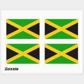 Vlag van Jamaica Rechthoekige Sticker (Vel)