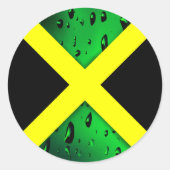 Vlag van Jamaica Ronde Sticker (Voorkant)