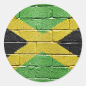Vlag van Jamaica Ronde Sticker (Voorkant)