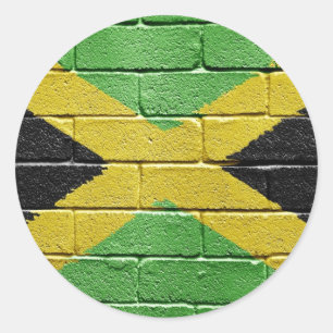 Vlag van Jamaica Ronde Sticker