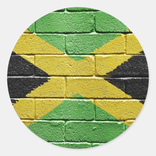 Vlag van Jamaica Ronde Sticker (Voorkant)