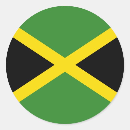 Vlag van Jamaica Ronde Sticker (Voorkant)