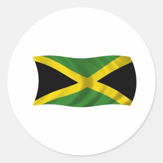Vlag van Jamaica Ronde Sticker (Voorkant)