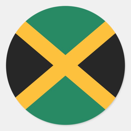 Vlag van Jamaica Ronde Sticker (Voorkant)