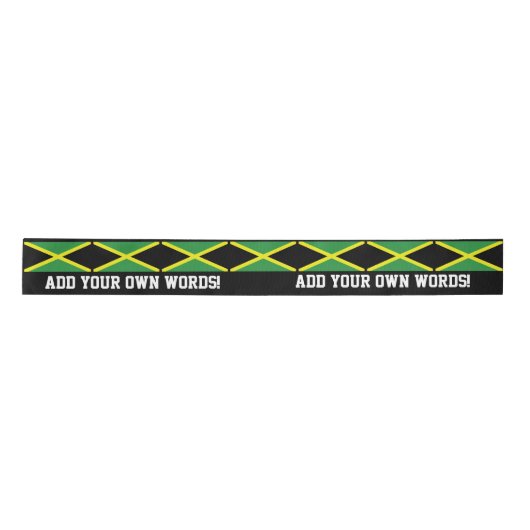 Vlag van Jamaica Satijnen Lint (Voorkant)