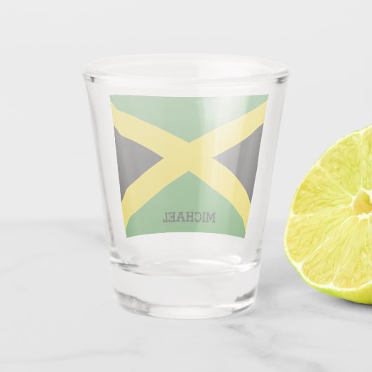 Vlag van Jamaica Shot Glas (Achterkant)