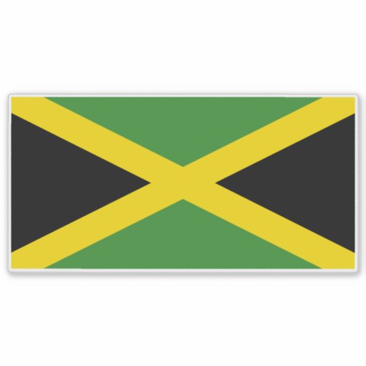 Vlag van Jamaica Sticker (Voorkant)