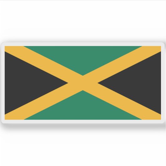 Vlag van Jamaica Sticker (Voorkant)