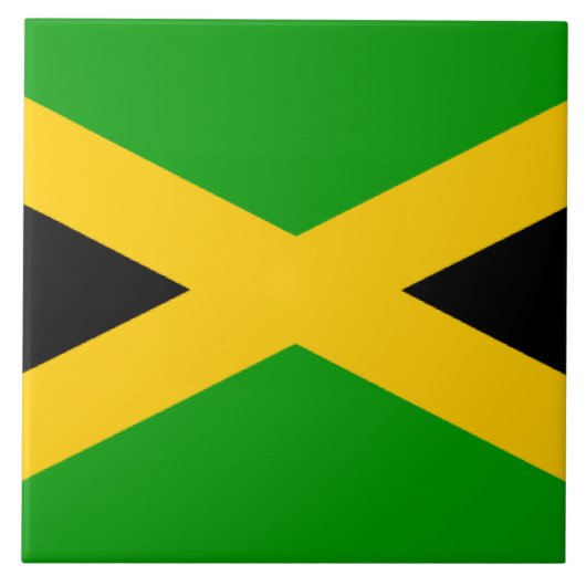 Vlag van Jamaica Tegeltje (Voorkant)