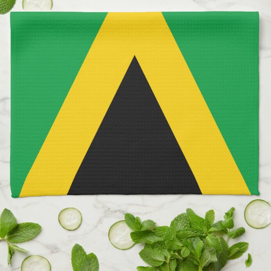 Vlag van Jamaica Theedoek (Gevouwen)