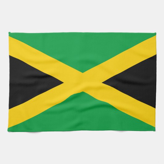 Vlag van Jamaica Theedoek (Horizontaal)