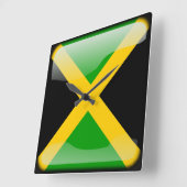 Vlag van Jamaica Vierkante Klok (Hoek)