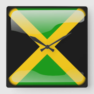 Vlag van Jamaica Vierkante Klok