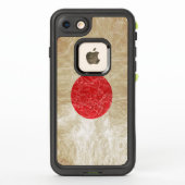 Vlag van Japan in Grunge (Achterkant)