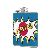 Vlag van Japan Kapow Comic Style Star Heupfles (Links)