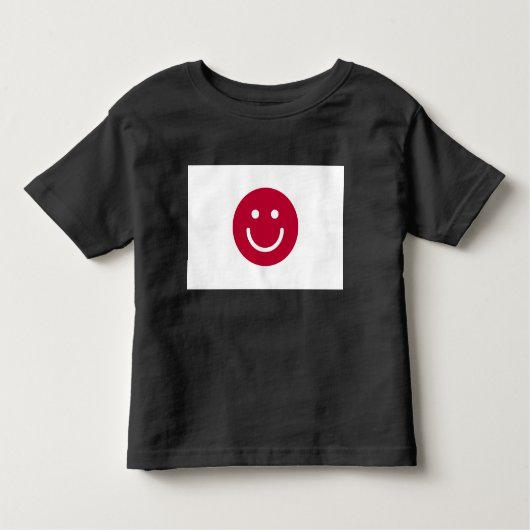 Vlag van Japan met glimlach Kinder Shirts (Voorkant)
