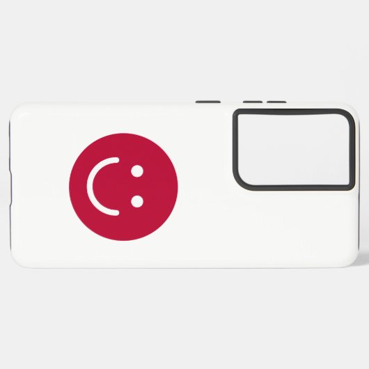 Vlag van Japan met glimlach Samsung Galaxy Hoesje (Linkerkant)