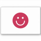 Vlag van Japan met glimlach Sticker (Voorkant)