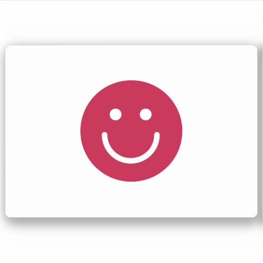 Vlag van Japan met glimlach Sticker (Voorkant)