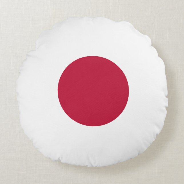 Vlag van Japan Rond Kussen (Voorkant)