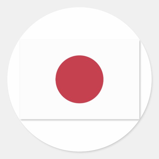 Vlag_van_Japan Ronde Sticker (Voorkant)