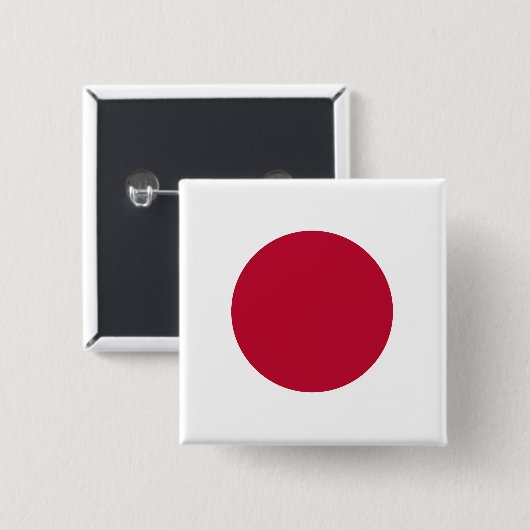 Vlag van Japan Vierkante Button 5,1 Cm (Voorkant /achterkant)