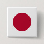 Vlag van Japan Vierkante Button 5,1 Cm (Voorkant)