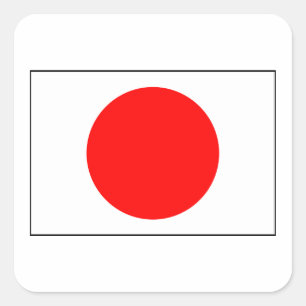 Vlag van Japan Vierkante Sticker