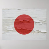 Vlag van Japan Weathered Poster (Voorkant)
