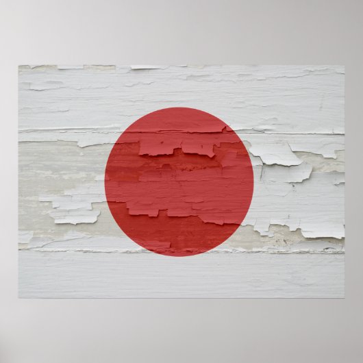 Vlag van Japan Weathered Poster (Voorkant)