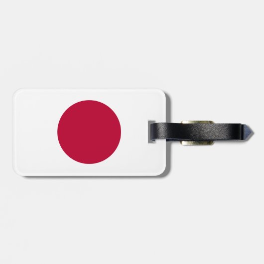 Vlag van Japanse Bagagelabel met lederriem (Achterkant horizontaal)