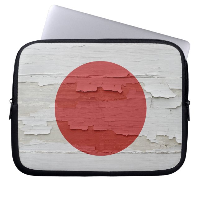 Vlag van Japanse weersverf Laptop Sleeve (Voorkant)