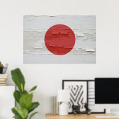 Vlag van Japanse weersverf Poster (Thuiskantoor)