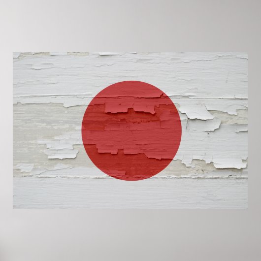 Vlag van Japanse weersverf Poster (Voorkant)