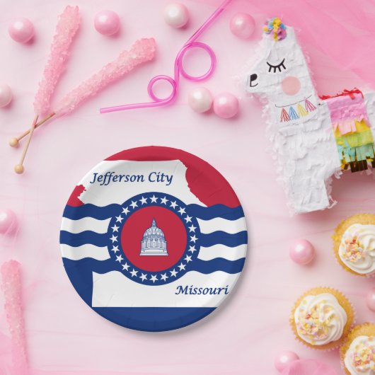 Vlag van Jefferson, Borden van Missouri Paper Papieren Bordje (Feest)