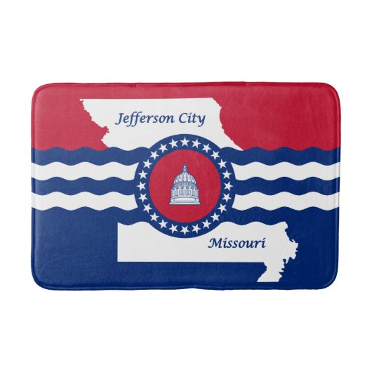 Vlag van Jefferson, Missouri Bathroom Mat (Voorkant)